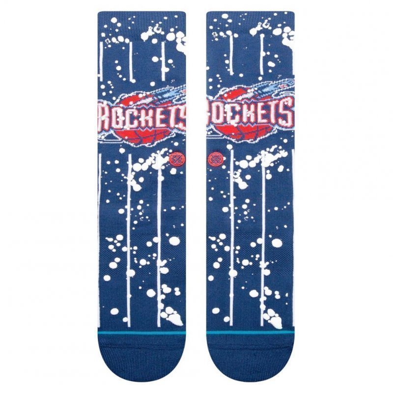 STANCE Chaussettes Homme Coton OVERSPRAY HOU Bleu Blanc NBA