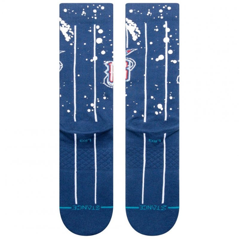 STANCE Chaussettes Homme Coton OVERSPRAY HOU Bleu Blanc NBA