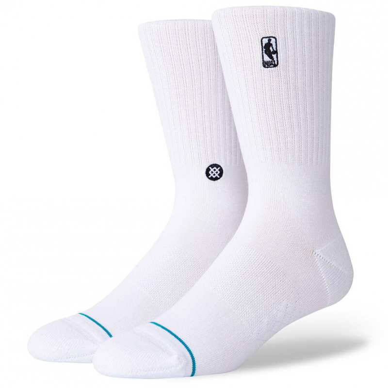 STANCE Chaussettes Homme Coton LOGOMAN ST Blanc NBA
