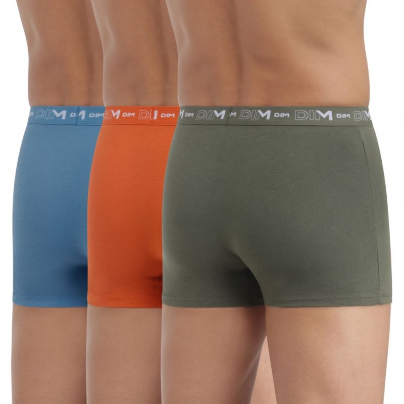 LOT DE 3 Boxer Sous-vêtements Homme STRETCH Bleu et Kaki