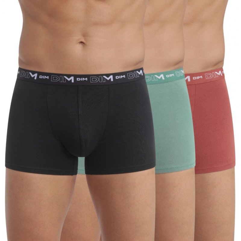 LOT DE 3 Boxer Sous-vêtements Homme STRETCH Noir et Amande