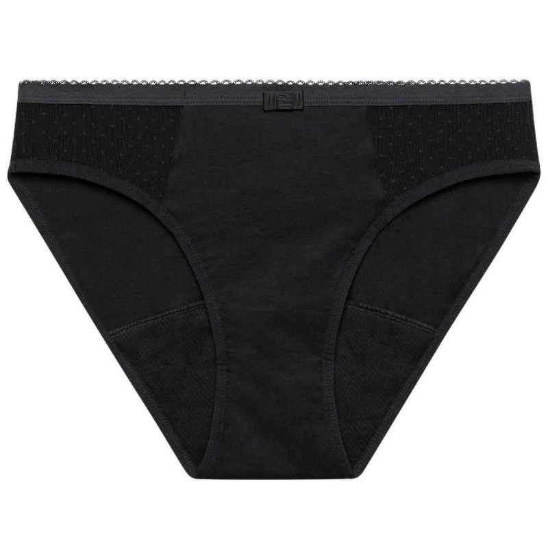 Slip Femme PROTECT Noir et Pois