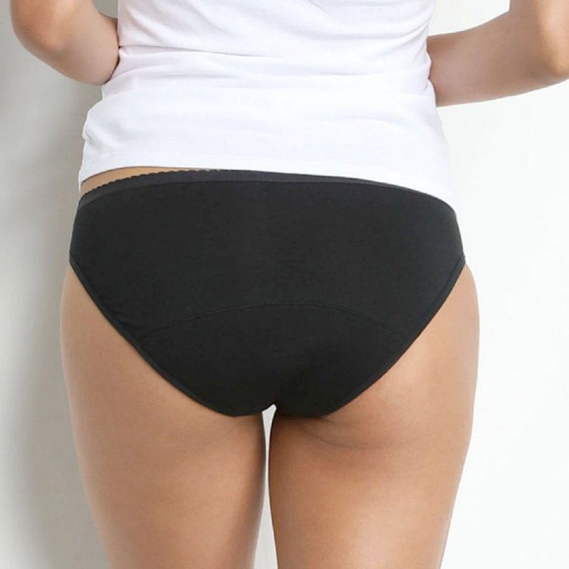 Slip Femme PROTECT Noir et Pois