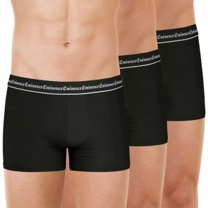 EMINENCE Lot de 3 Boxers Homme Coton BUSINESS Noir Noir Noir