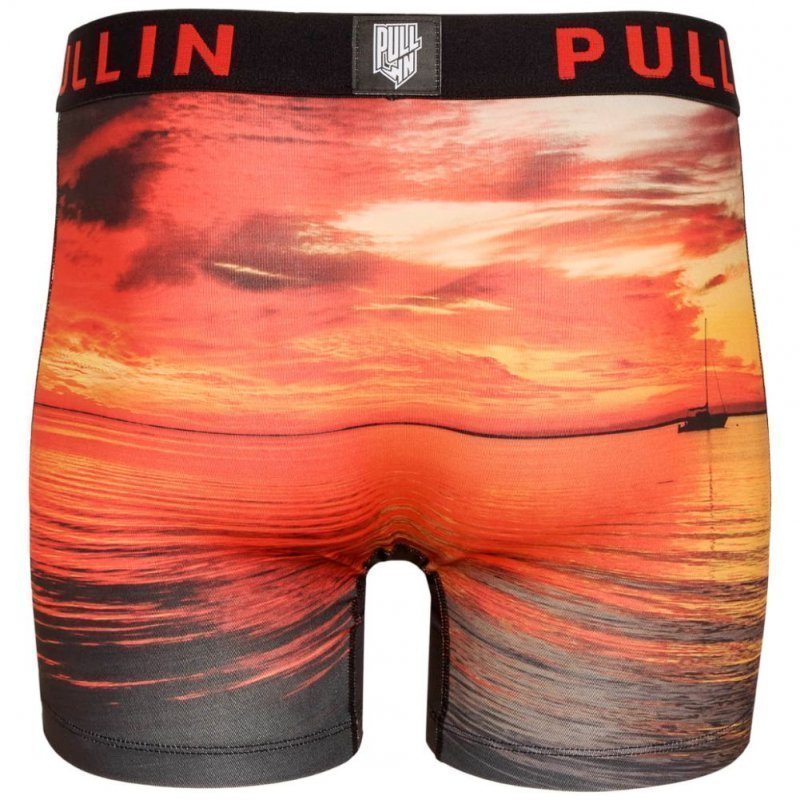 Boxer long Homme ALONE Orange et Noir
