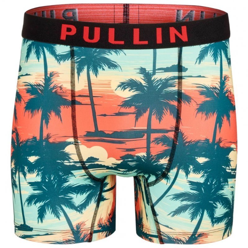 PULL IN Boxer Long Homme Microfibre BAYARBOR Bleu Orange