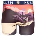 PULL IN Boxer Long Homme Microfibre LISERAN Noir Orange