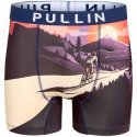 PULL IN Boxer Long Homme Microfibre LISERAN Noir Orange