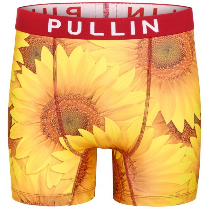 PULL IN Boxer Long Homme Microfibre MAXSUN Jaune Rouge