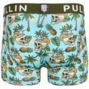 PULL IN Boxer Homme Microfibre SKUCOK Bleu Kaki