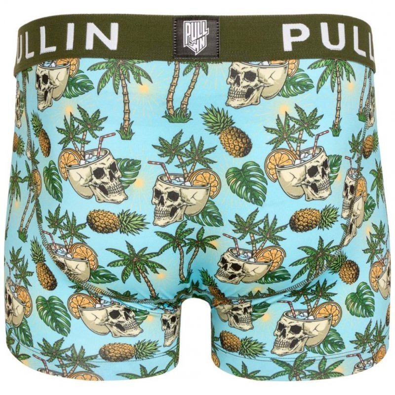 PULL IN Boxer Homme Microfibre SKUCOK Bleu Kaki
