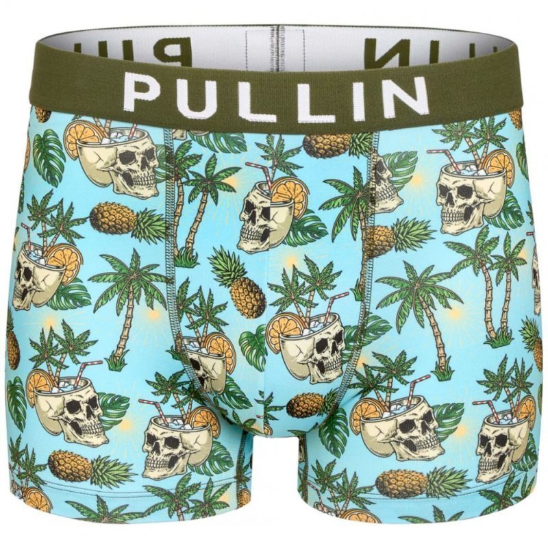 PULL IN Boxer Homme Microfibre SKUCOK Bleu Kaki
