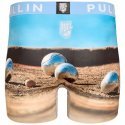 PULL IN Boxer Long Homme Microfibre TIR Bleu Beige