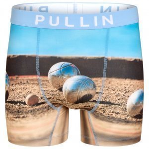 Boxer long Homme TIR Bleu et Beige