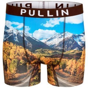 PULL IN Boxer Long Homme Microfibre VIEW Bleu Vert