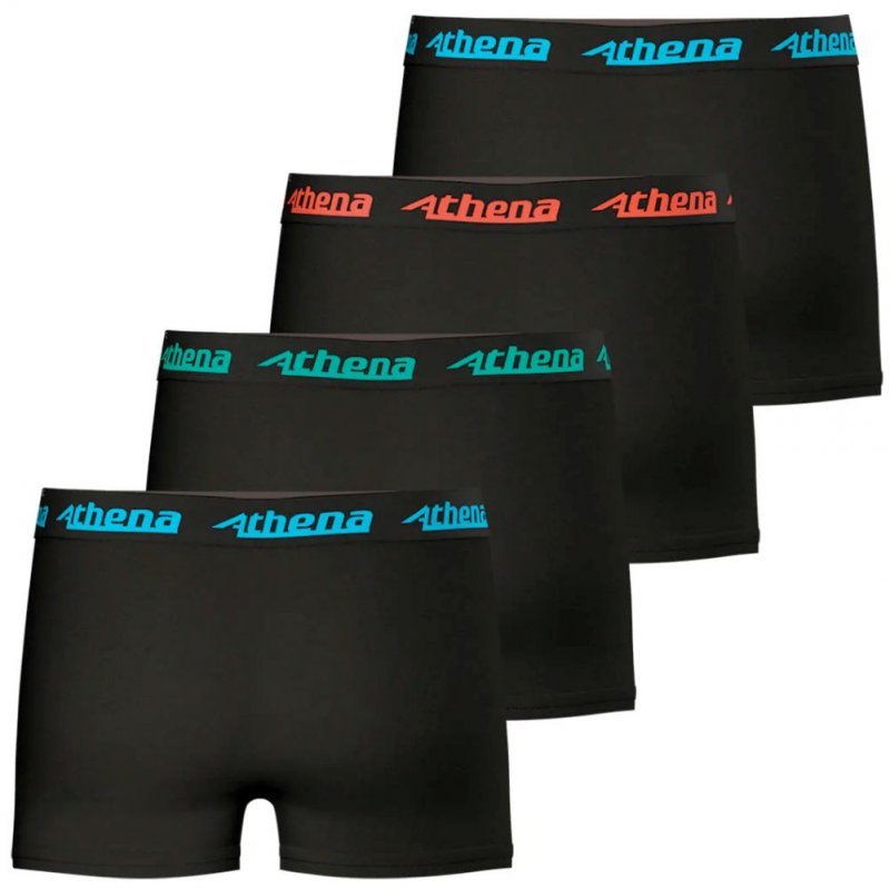 LOT DE 4 Boxer Sous-vêtements Garçon MYPETITPRIX4 Noir et Bleu
