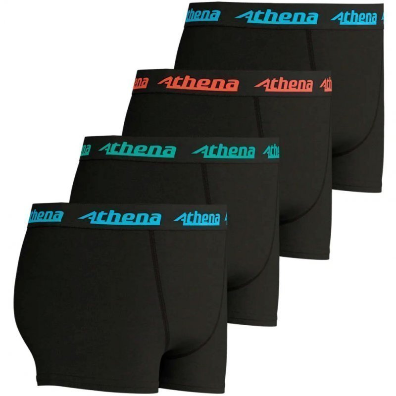 LOT DE 4 Boxer Sous-vêtements Garçon MYPETITPRIX4 Noir et Bleu