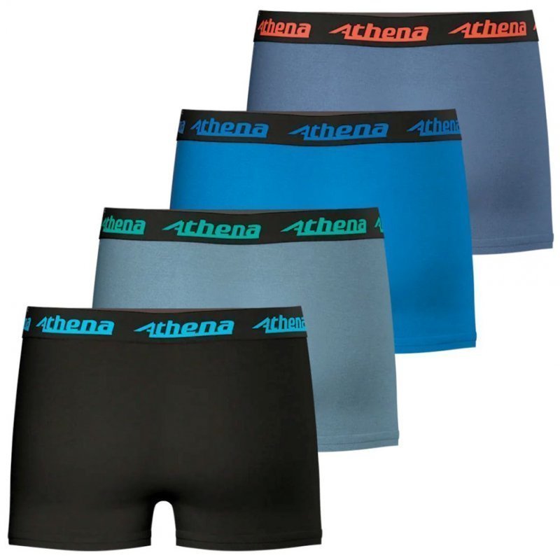 LOT DE 4 Boxer Sous-vêtements Garçon MYPETITPRIX4 Noir et Gris