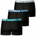 ATHENA Lot de 3 Boxers Homme Microfibre FRESH Noir