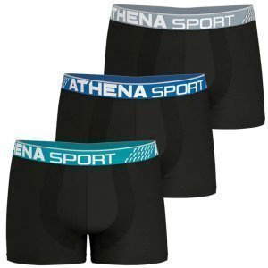 ATHENA Lot de 3 Boxers Homme Microfibre FRESH Noir