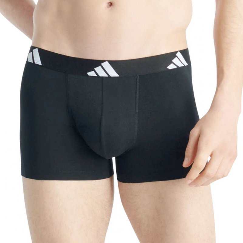 ADIDAS Lot de 3 Boxers Homme Coton ACTIVE FLEX3 Gris Blanc Noir