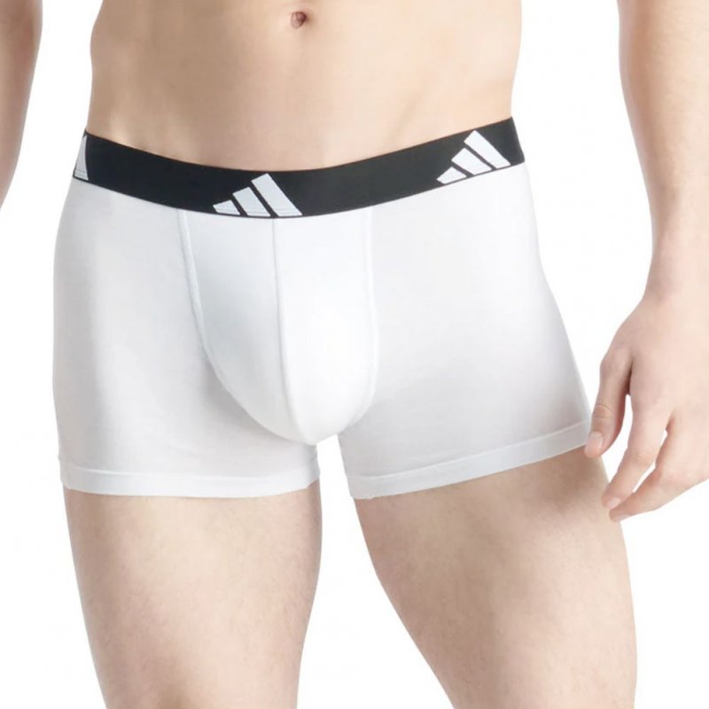 ADIDAS Lot de 3 Boxers Homme Coton ACTIVE FLEX3 Gris Blanc Noir