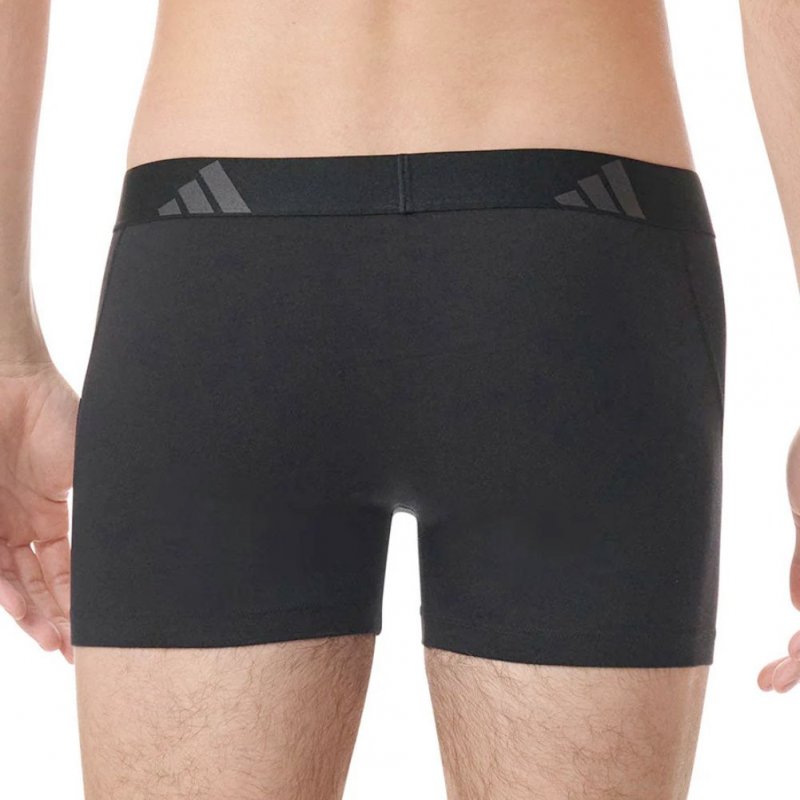 ADIDAS Lot de 2 Boxers Homme Coton ACTIVE FLEX2 Gris Noir