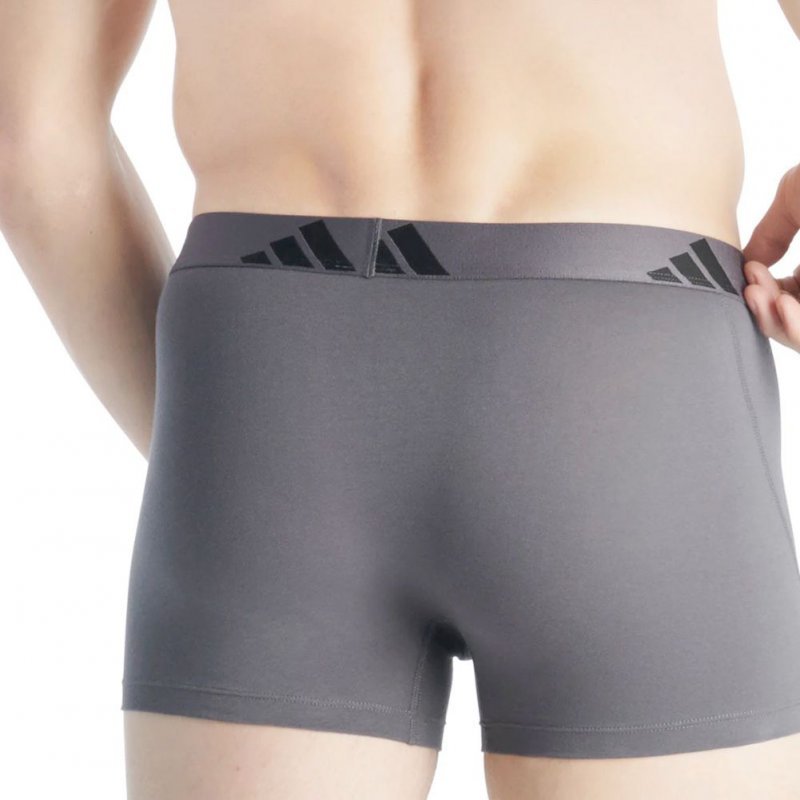 ADIDAS Lot de 2 Boxers Homme Coton ACTIVE FLEX2 Gris Noir