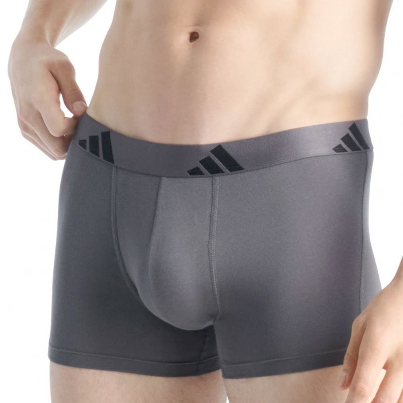 ADIDAS Lot de 2 Boxers Homme Coton ACTIVE FLEX2 Gris Noir