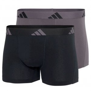 ADIDAS Lot de 2 Boxers Homme Coton ACTIVE FLEX2 Gris Noir
