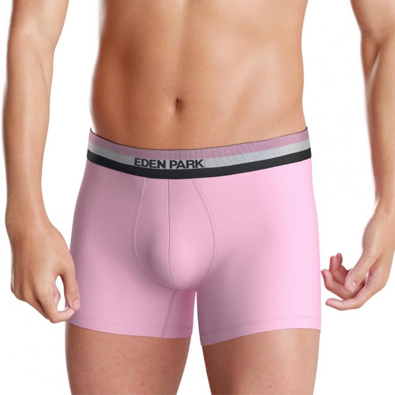 EDEN PARK Lot de 2 Boxers Homme Coton DUOCEINT Rose Marine