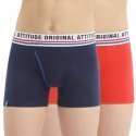 LOT DE 2 Boxer Sous-vêtements Garçon CLASSIC Rouge et Marine