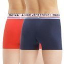 LOT DE 2 Boxer Sous-vêtements Garçon CLASSIC Rouge et Marine