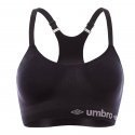 Brassière femme sans couture Umbro Noir