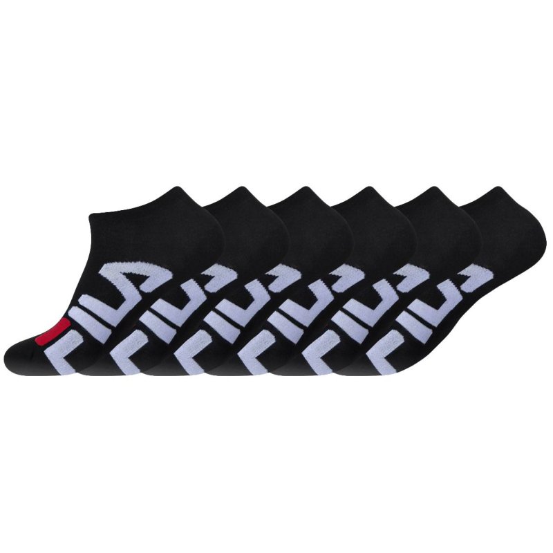 Lot de 6 Paires de Chaussettes Socquettes homme 9199 Fila Noir