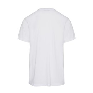Tee Shirt Blanc homme coupe Régular Col rond Uni - Fila T-shirt homme uni 100% coton Fila