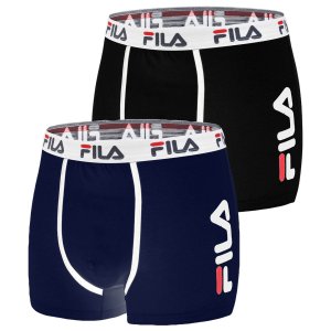 Lot de 2 Boxers coton homme FU5040 Noir et Bleu