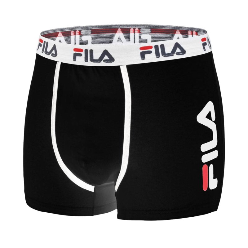 Lot de 2 Boxers coton homme FU5040 Noir et Bleu