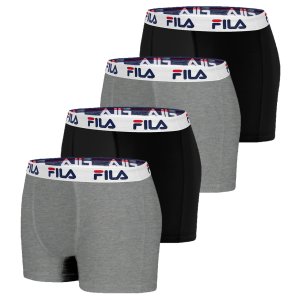 Lot de 4 Boxers coton homme FU5016 Noir et Gris