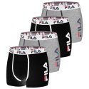 Lot de 4 Boxers coton homme FU5040 Noir et Gris