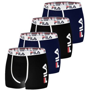 Lot de 4 Boxers coton homme FU5040 Noir et Bleu