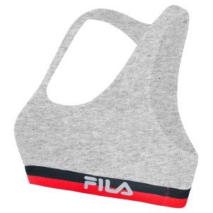 Lot de 3 Brassières Coton femme Confort, Respirant, Stretch Bleu/Gris/Blanc - Fila Lot de 3 Brassières coton femme FU6048