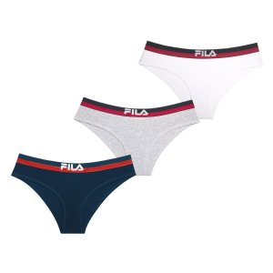 Lot de 3 Culottes femme coton FU6050 Gris, Navy et Blanc