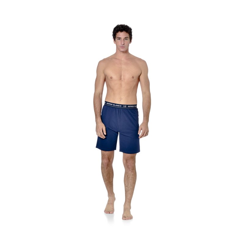 Ensemble pyjama court homme avec t-shirt col rond Dom
