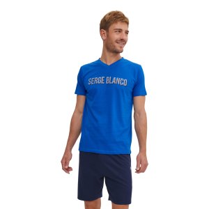 Ensemble Pyjama court Tshirt col V homme en coton