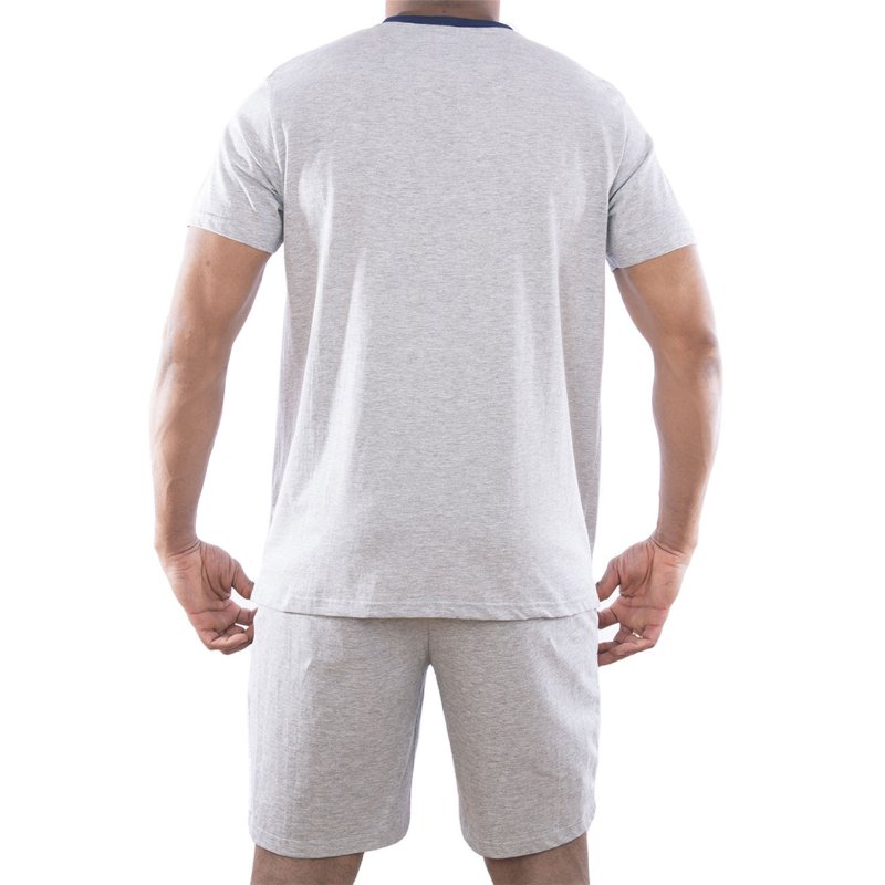 Ensemble homme Pyjama court T-shirt col tunisien