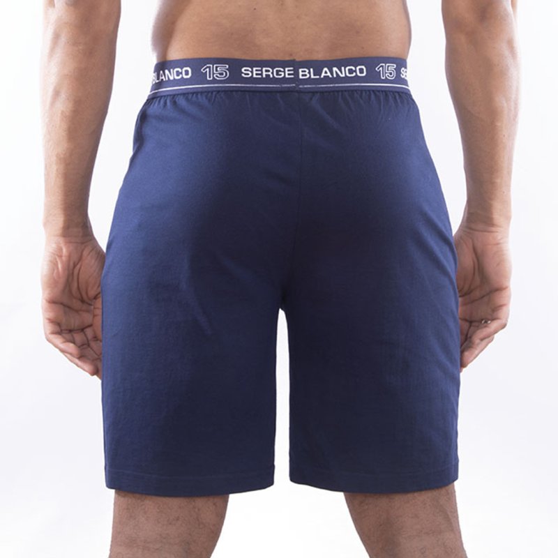 Ensemble homme Pyjama court T-shirt col rond bicolore