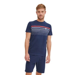 Ensemble Pyjama court Tshirt col rond homme en coton