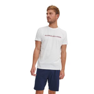 Ensemble Pyjama court Tshirt col rond homme en coton
