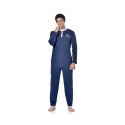 Ensemble pyjama long homme t-shirt col tunisien Vintage